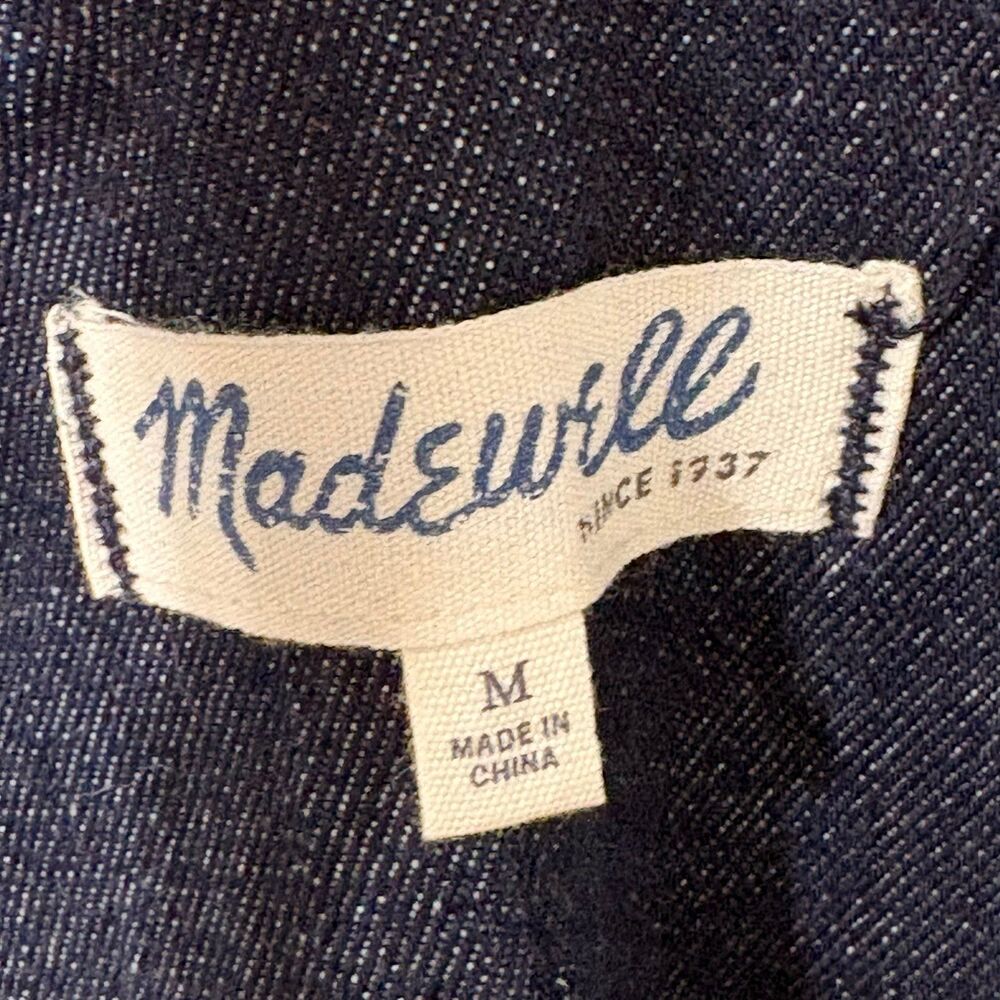 Madewell Flea Market Flare Denim Overalls Dark Wash indigo Sz M - Picture 6 of 7